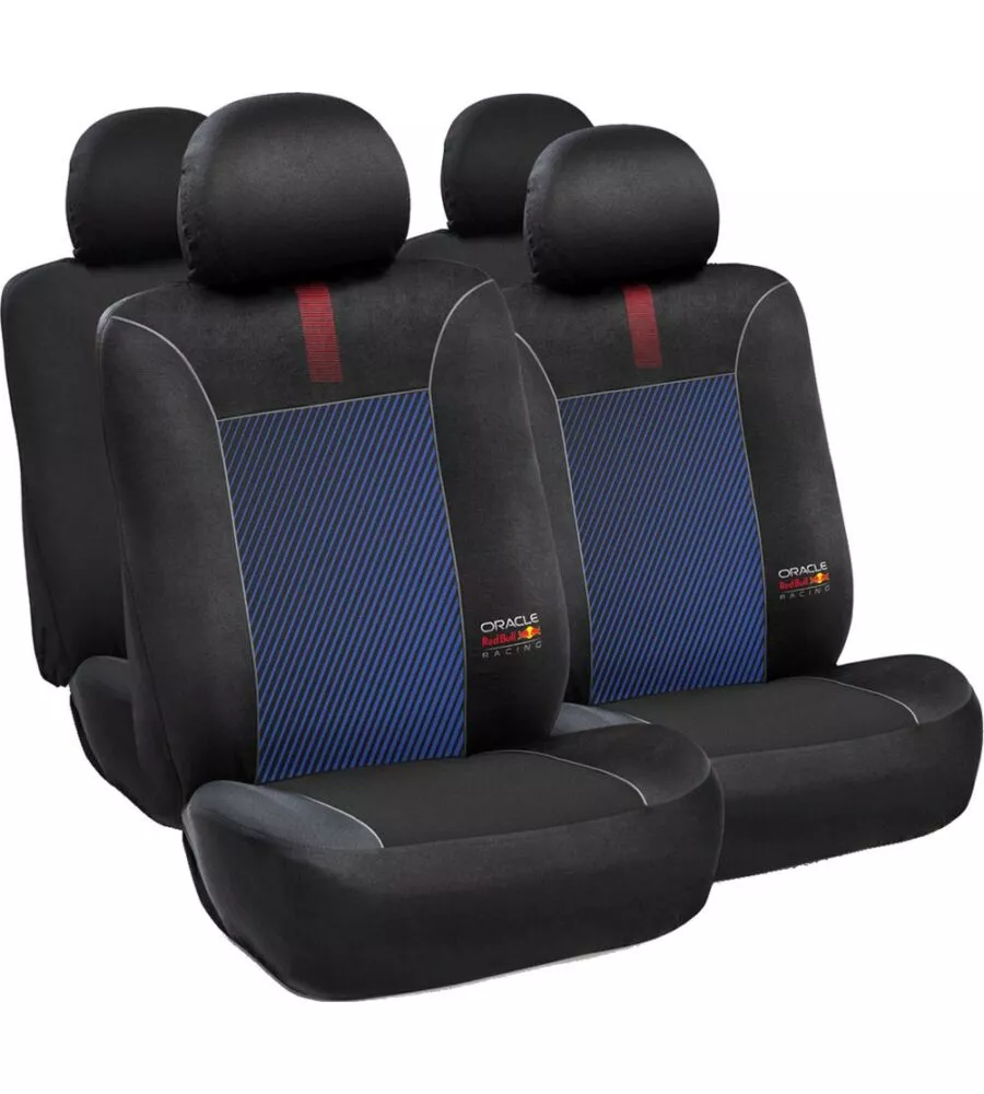 Set 4 pezzi coprisedile RedBull "Blended Lines" nero e rosso