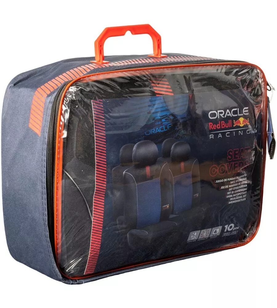 Set 4 pezzi coprisedile RedBull "Blended Lines" nero e rosso