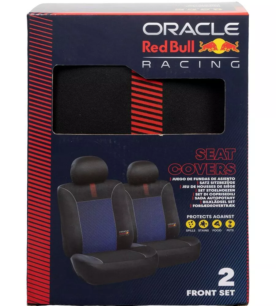 Set 2 coprisedile RedBull "Blended Lines" nero e rosso