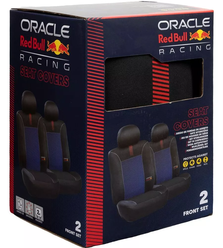 Set 2 coprisedile RedBull "Blended Lines" nero e rosso