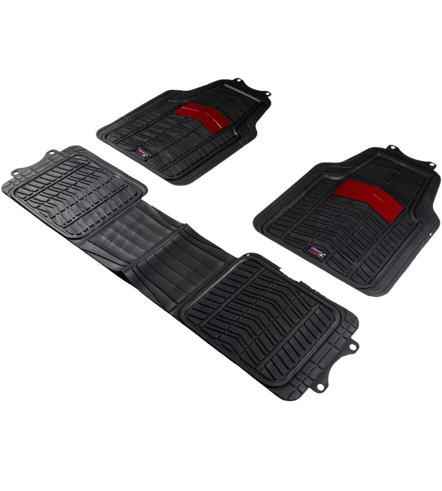 Set 3 tappetini furgoni RedBull "Bull Flash" nero e rosso