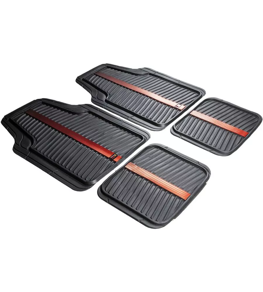 Set 4 tappeti auto RedBull "Bull Flash" nero e rosso