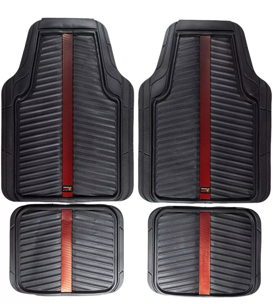 Set 4 tappeti auto RedBull "Bull Flash" nero e rosso