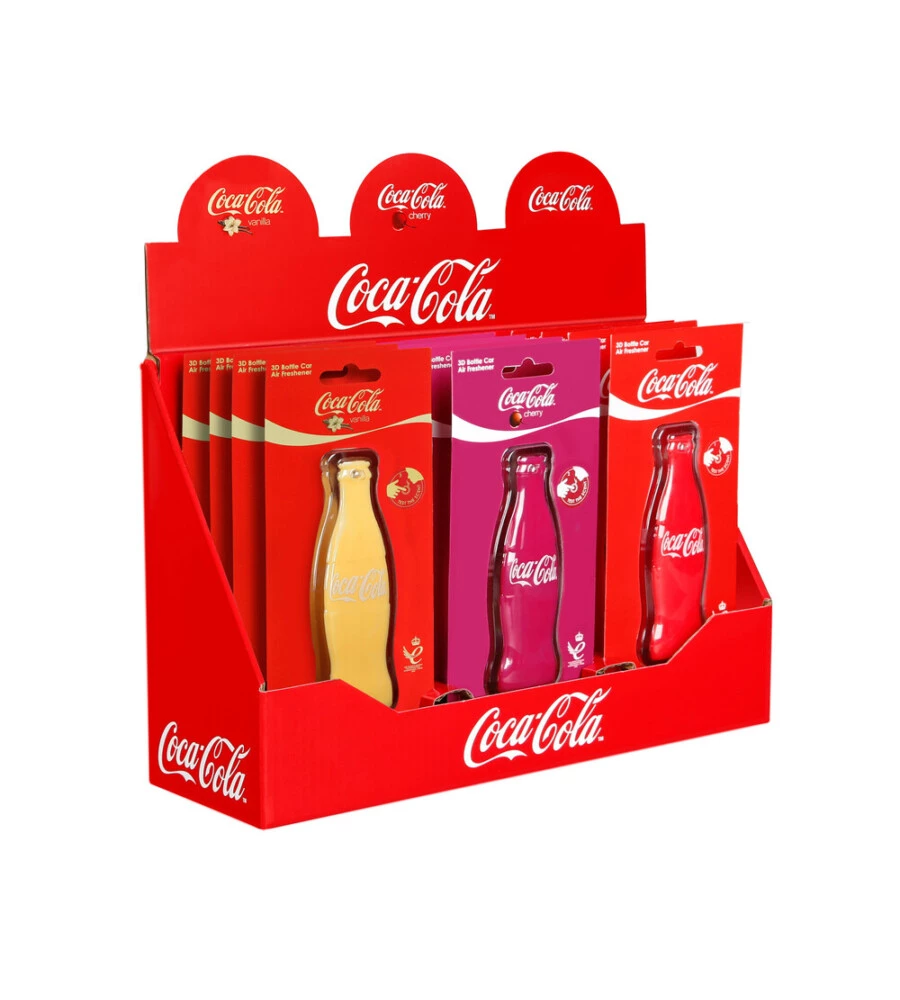 Profumatore auto bottiglia Coca Cola fragranze assortite