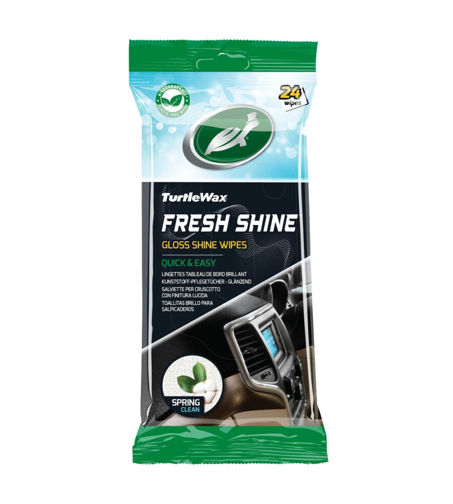 Salviette-per-cruscotto TourtleWax "Fresh "Shine" effetto lucido 24 pezzi