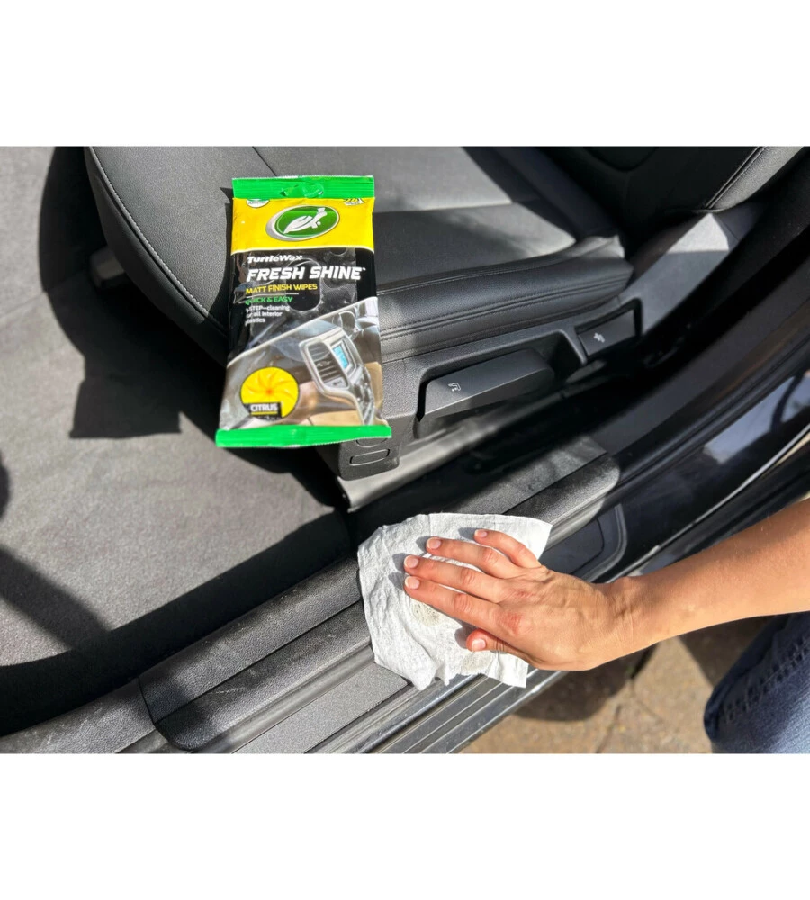 Salviette per cruscotto TurtleWax "Fresh Shine" effetto opaco 24 pezzi