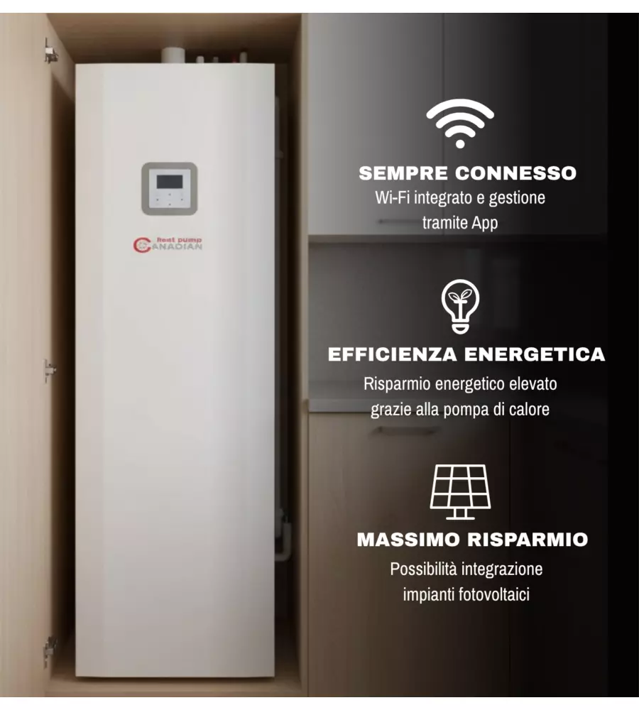 POMPA DI CALORE CANADIAN HEAT PUMP UNITÀ INTERNA ED ESTERNA WI-FI 8,4 KW