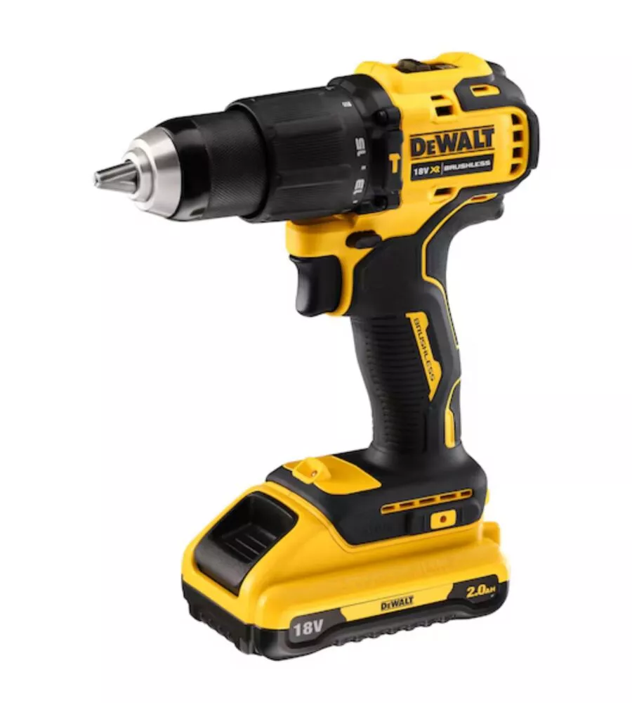 Trapano avvitatore a percussione a batteria DeWalt "DCD709D2T-QW" 2 batterie 18V 2Ah