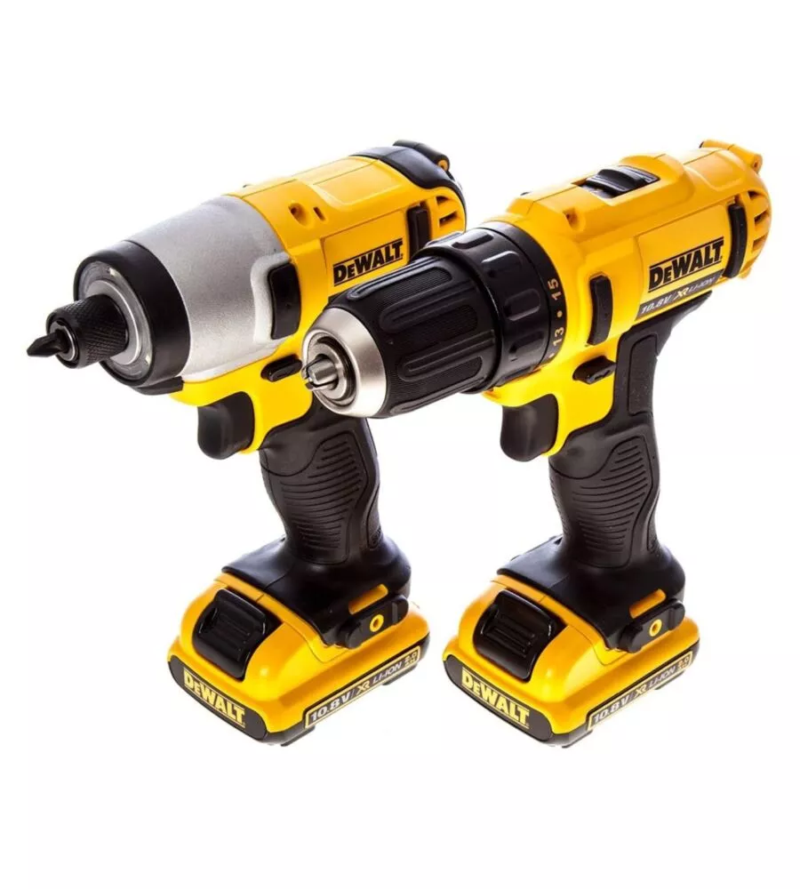 Kit trapano avvitatore e avvitatore ad impulsi a batteria DeWalt "DCK211D2T-QW" 2 batterie 10,8V 2Ah