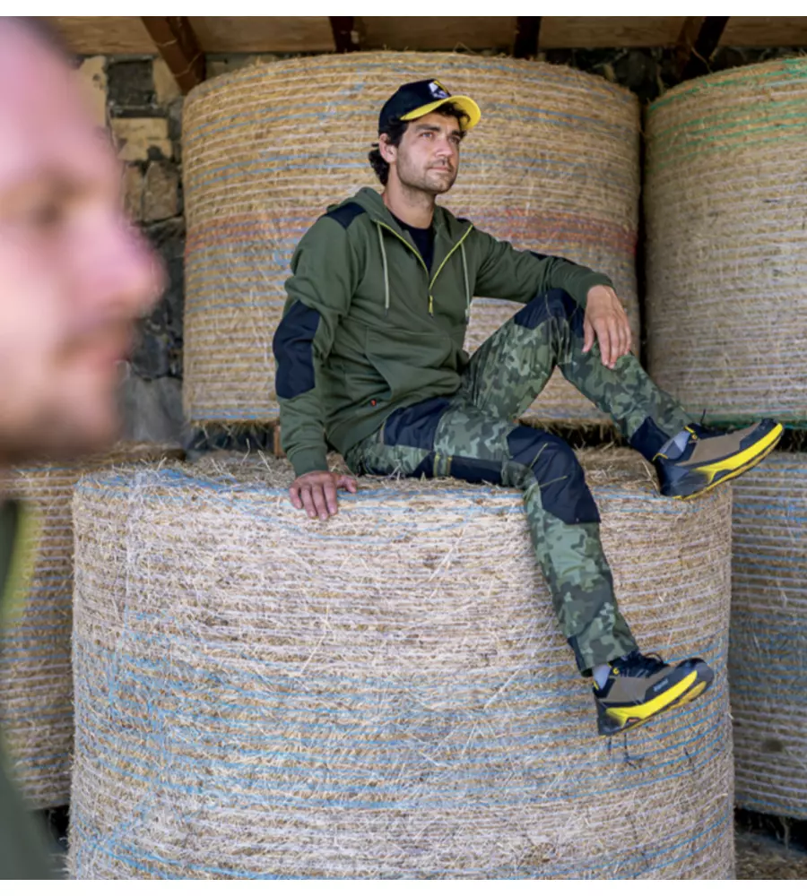 Felpa da lavoro "Slick" con cappuccio verde taglia L