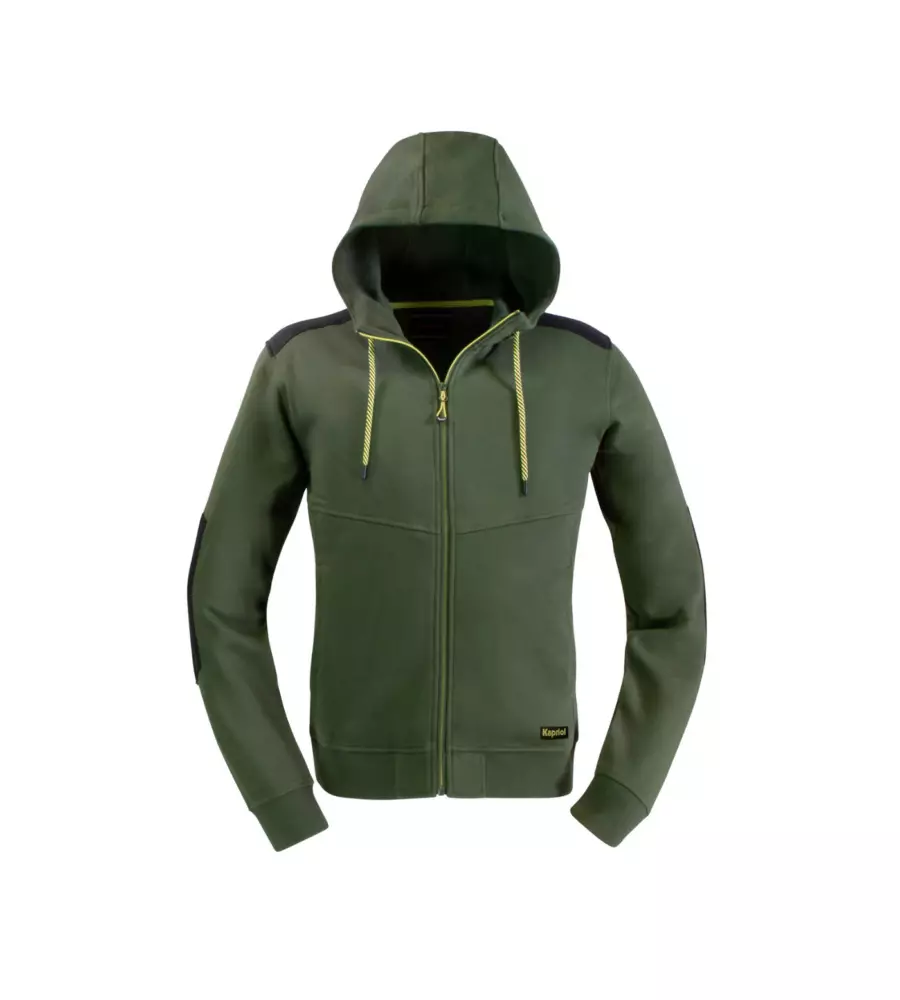 Felpa da lavoro "Slick" con cappuccio verde taglia L