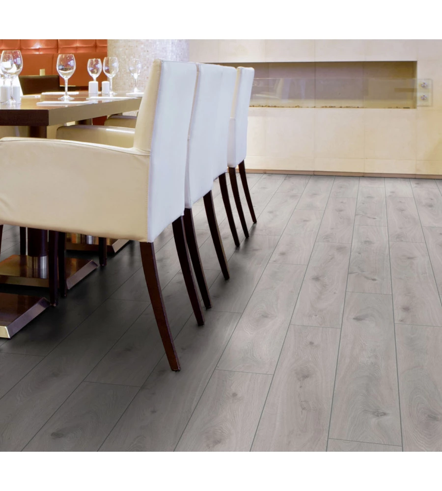 Pavimento laminato rovere bianco Kimono "Amazone" 10 mm ac5 1,3 m²