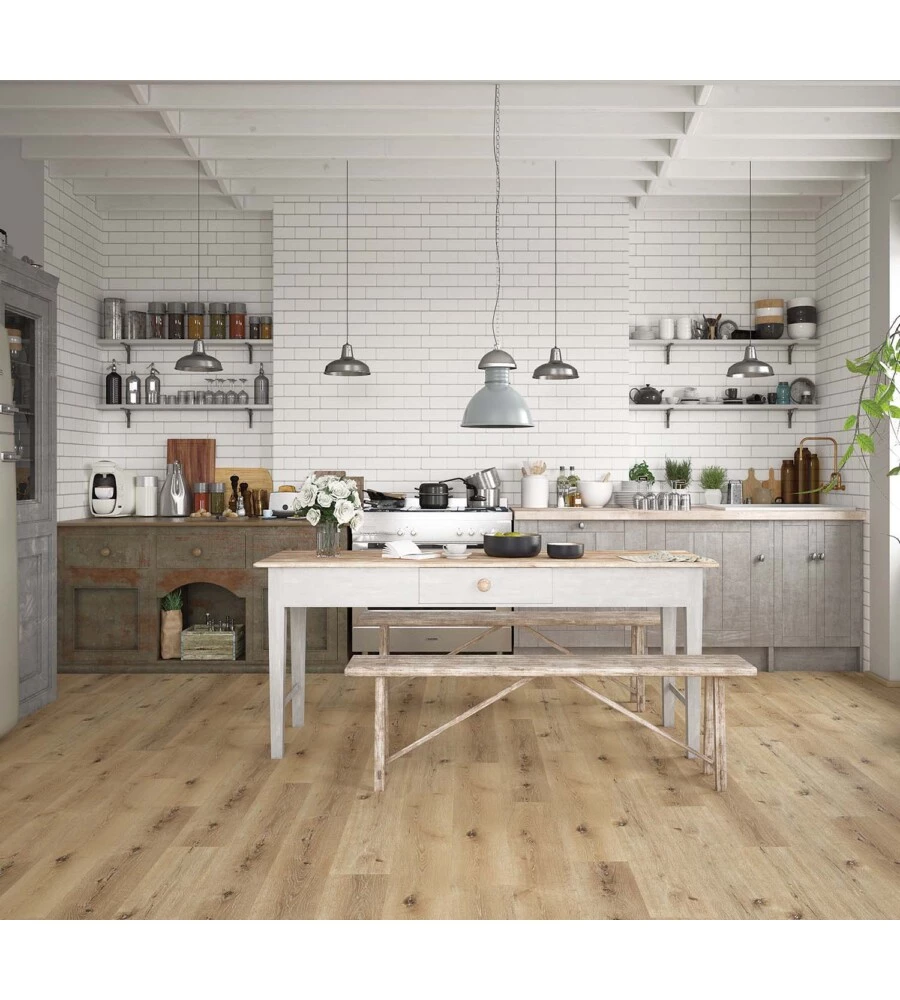 Pavimento spc rovere vinilico Kimono "Light New Aragon" 4 mm ac3 2,208 m²