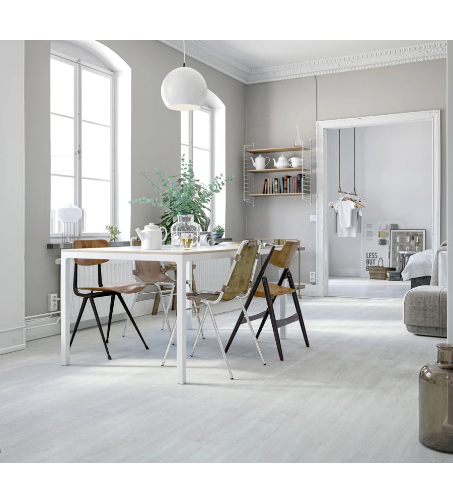 Pavimento spc rovere bianco Kimono "New Light Avigno" 4,5 mm ac3 2,184 m²