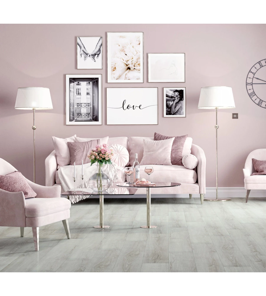 Pavimento spc vinilico rovere tortora Kimono "Light Nantes"  4,5 mm ac3 2,208 m²