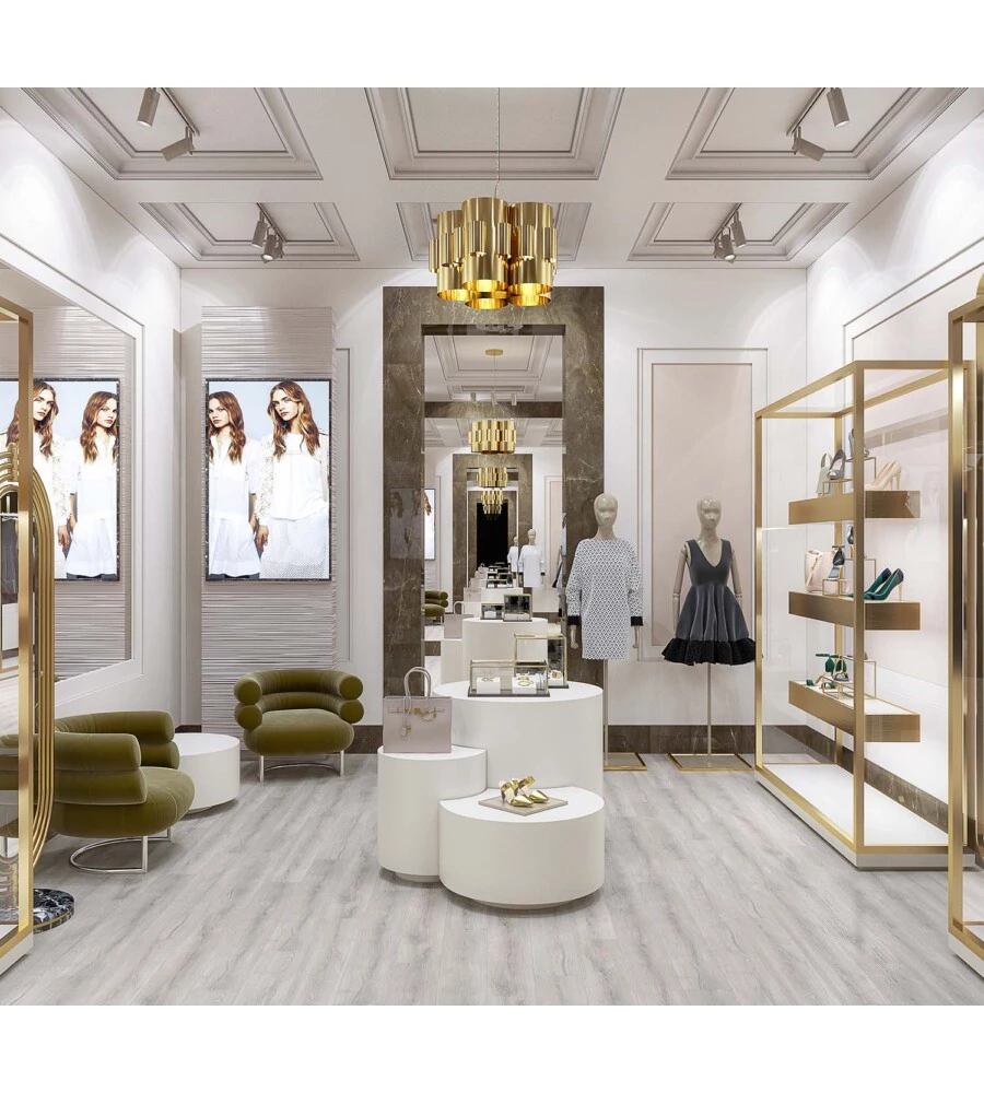 Pavimento spc rovere ghiaccio Kimono "Trentino" 5 mm 1,76 mq