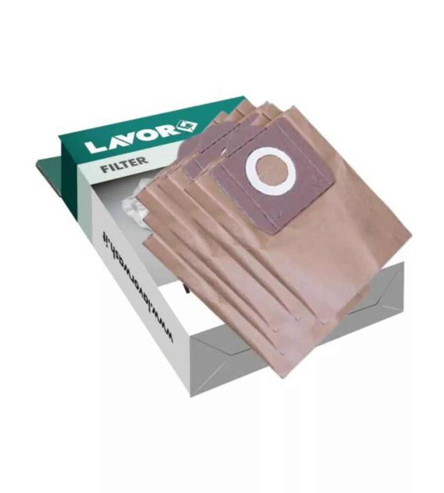 Confezione da 5 sacchetti filtro in carta Lavor per aspiratore "WTP30" e "Swimmy" 30lt