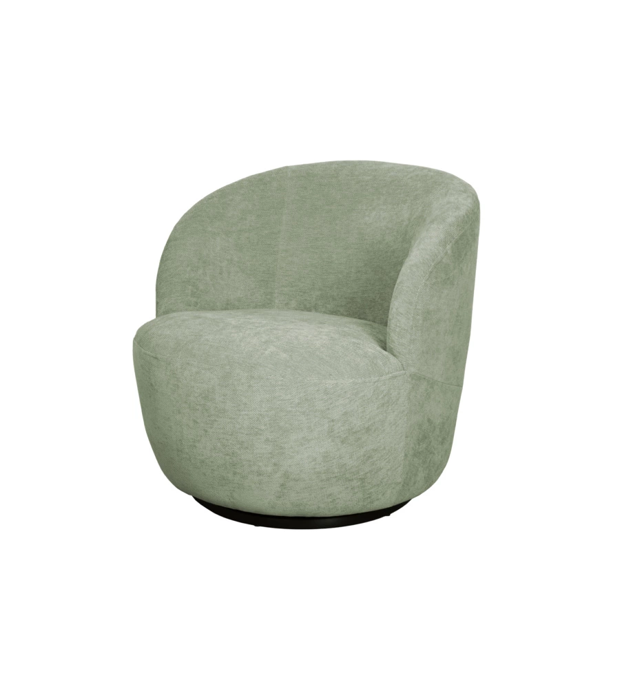 POLTRONA GIREVOLE BELLAHOME "AURA" VERDE 62X62X70 CM
