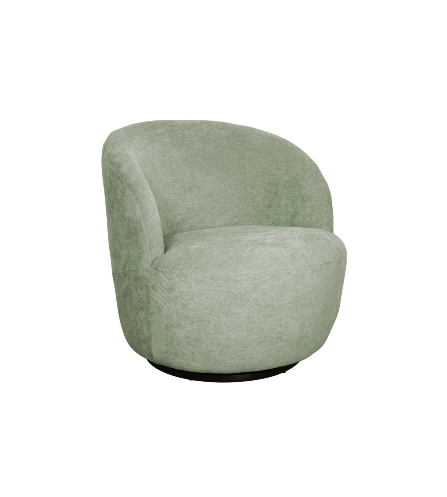 POLTRONA GIREVOLE BELLAHOME "AURA" VERDE 62X62X70 CM