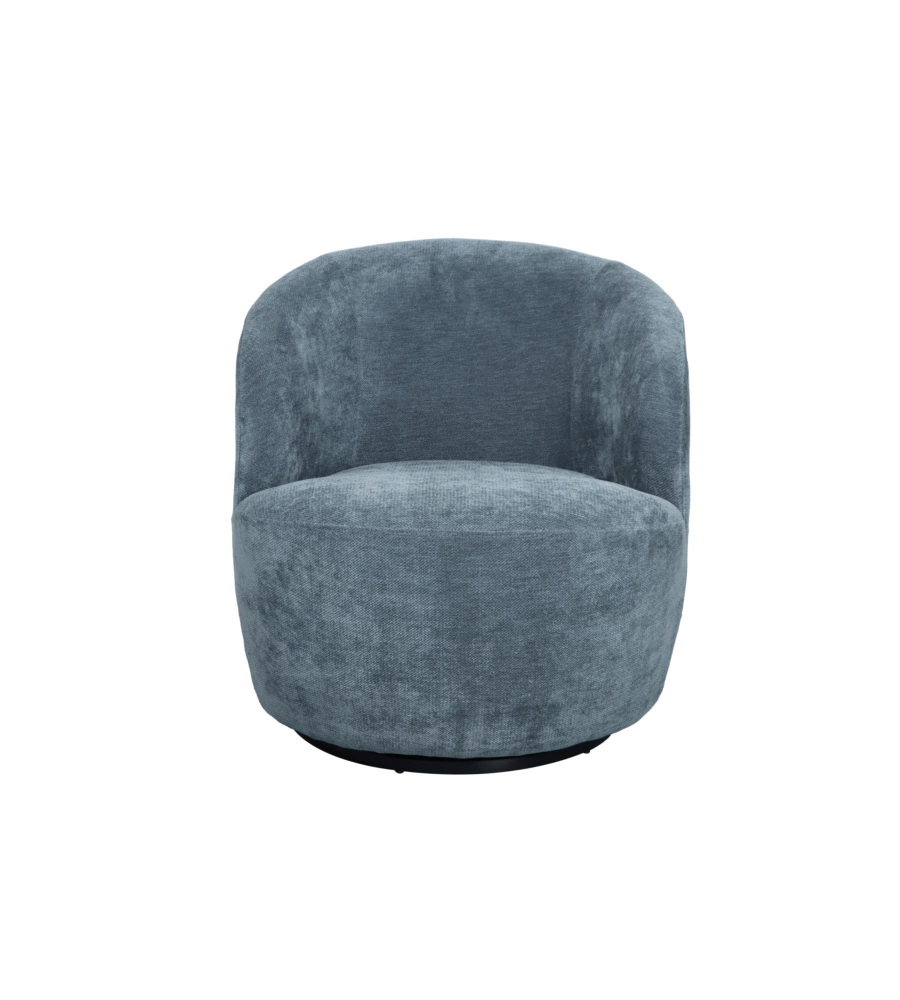 POLTRONA GIREVOLE BELLAHOME "AURA" AZZURRO 62X62X70 CM