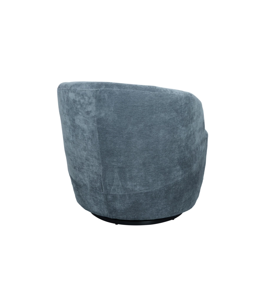 POLTRONA GIREVOLE BELLAHOME "AURA" AZZURRO 62X62X70 CM