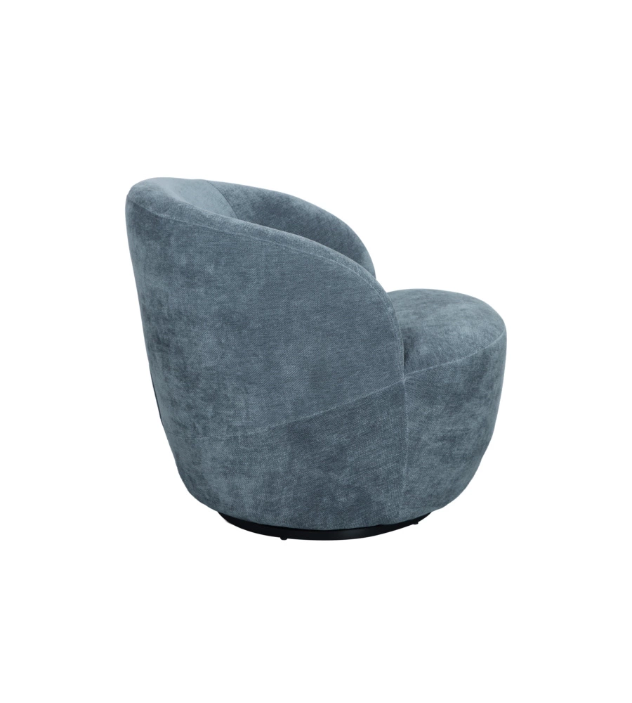 POLTRONA GIREVOLE BELLAHOME "AURA" AZZURRO 62X62X70 CM