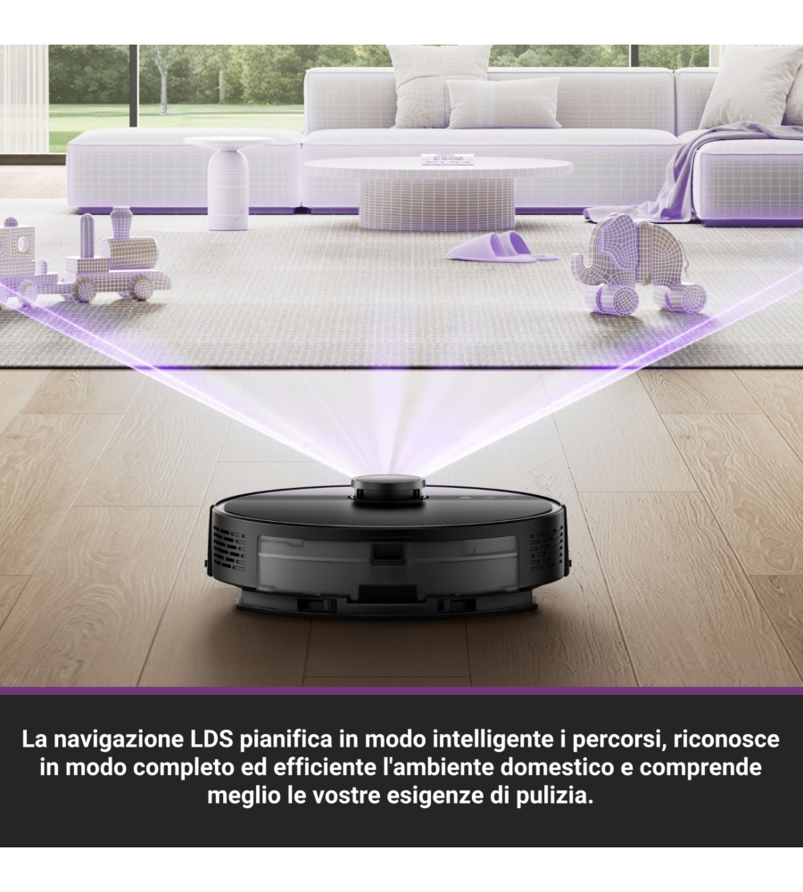 Aspirapolvere lava pavimenti robot con base inclusa Eureka "N6 Plus" 50W 2l