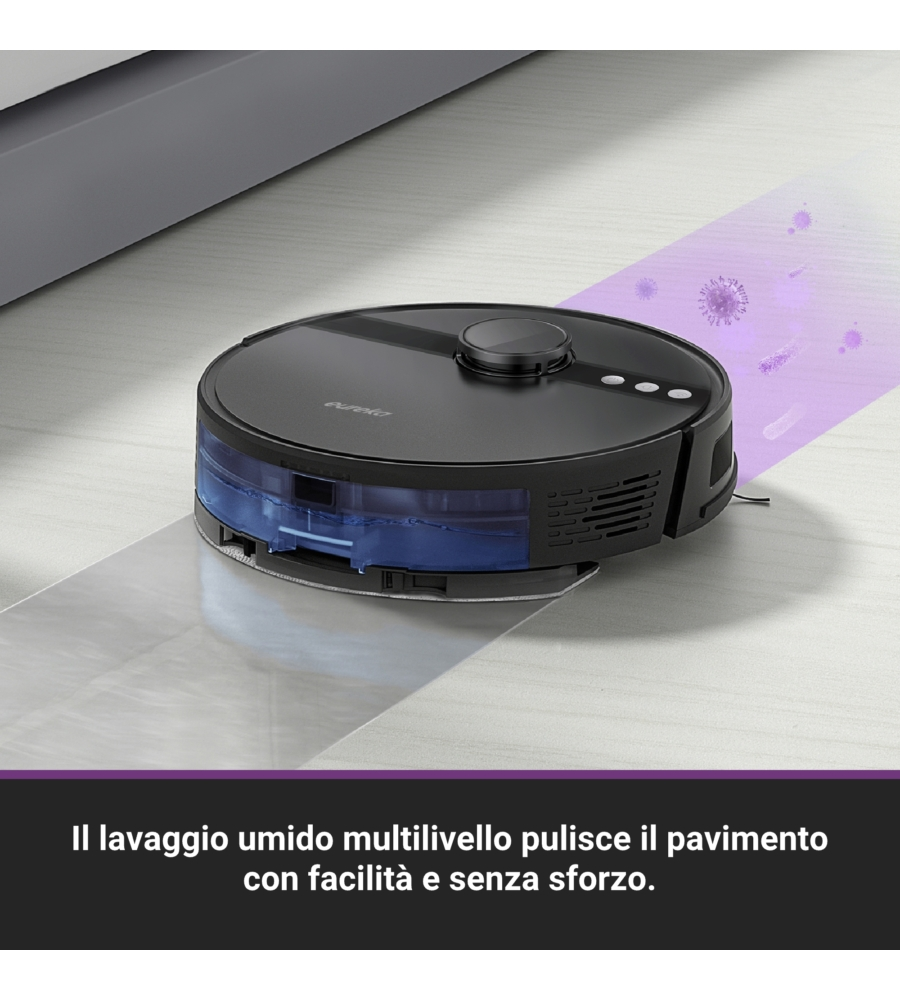 Aspirapolvere lava pavimenti robot con base inclusa Eureka "N6 Plus" 50W 2l