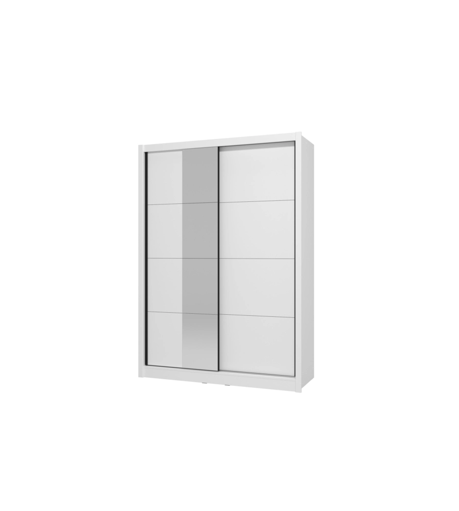 ARMADIO 2 ANTE SCORREVOLI BELLAHOME "ALBA" CON SPECCHIO BIANCO 155,2X59,8X215,7 CM