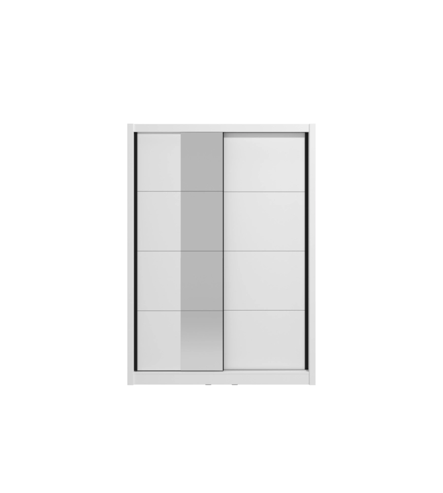 ARMADIO 2 ANTE SCORREVOLI BELLAHOME "ALBA" CON SPECCHIO BIANCO 155,2X59,8X215,7 CM