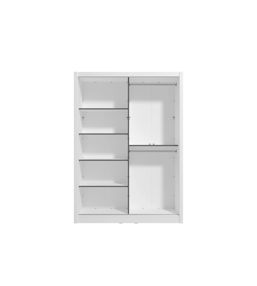 ARMADIO 2 ANTE SCORREVOLI BELLAHOME "ALBA" CON SPECCHIO BIANCO 155,2X59,8X215,7 CM