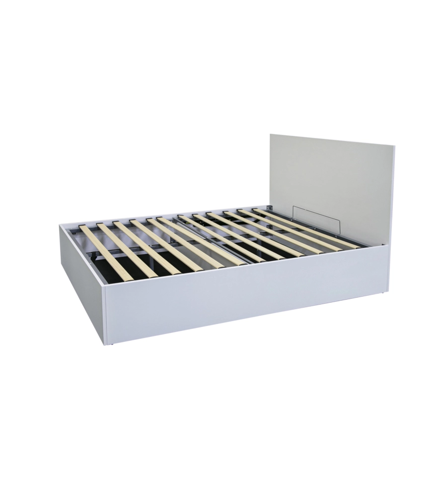 Letto piazza e mezza contenitore BellaHome "Small Double" bianco 120x190 cm