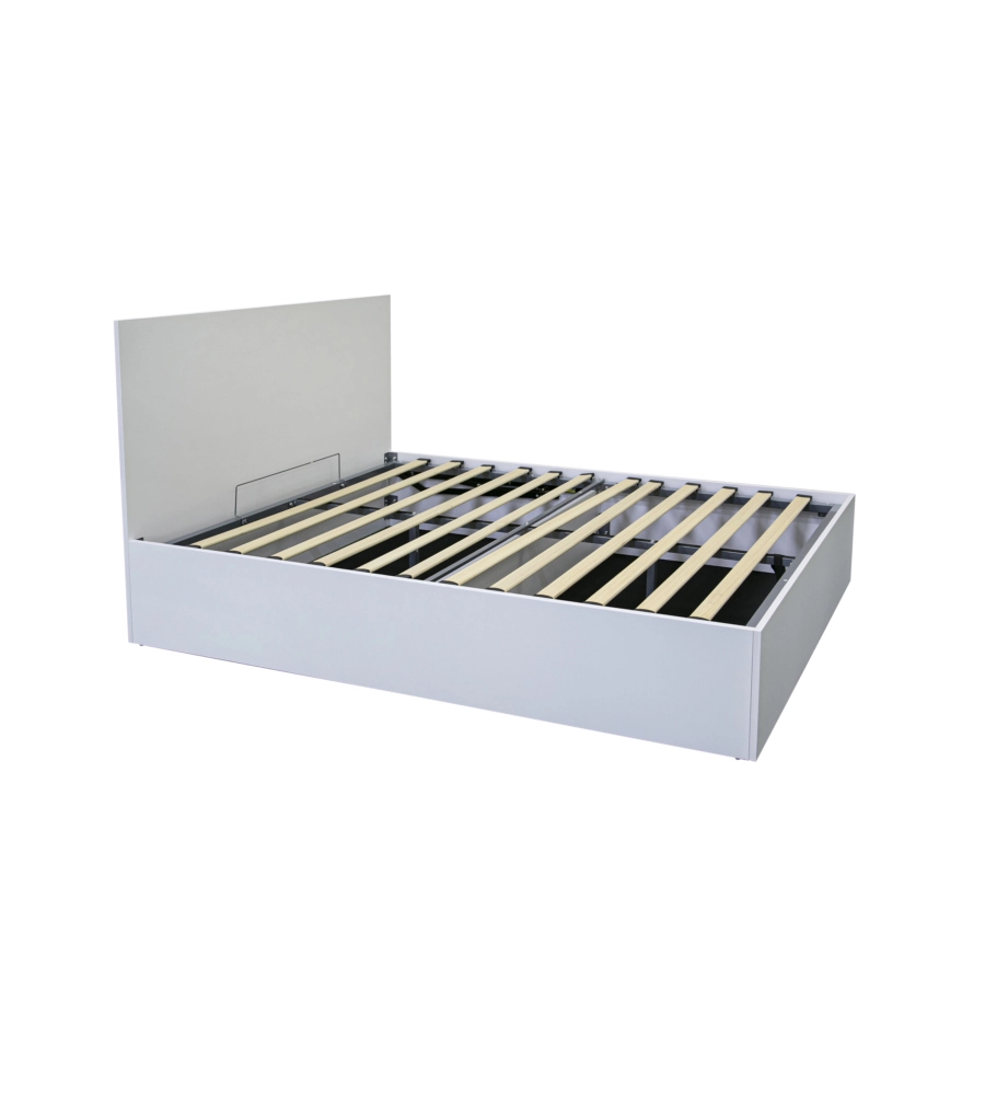 Letto piazza e mezza contenitore BellaHome "Small Double" bianco 120x190 cm