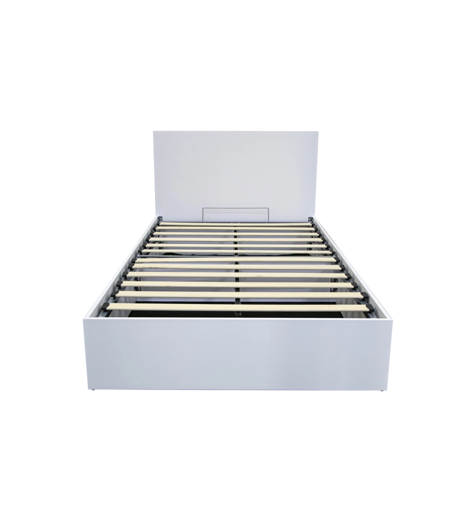 Letto piazza e mezza contenitore BellaHome "Small Double" bianco 120x190 cm