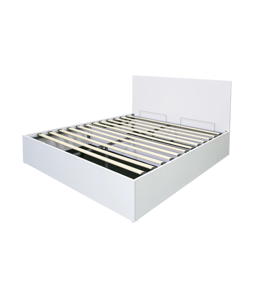 Letto matrimoniale  contenitore BellaHome "Double" bianco 160x190 cm