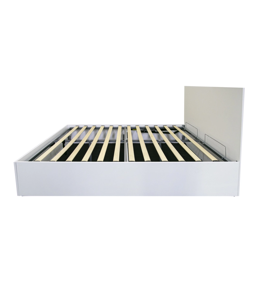 Letto matrimoniale  contenitore BellaHome "Double" bianco 160x190 cm