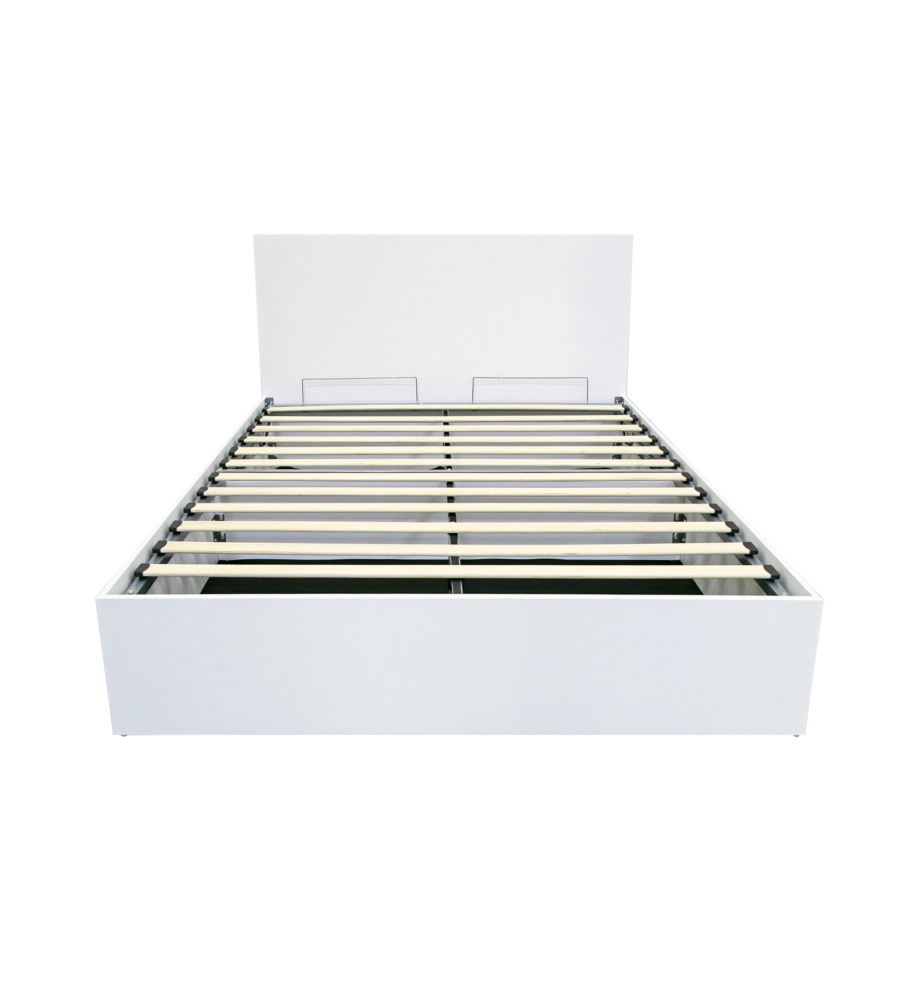 Letto matrimoniale  contenitore BellaHome "Double" bianco 160x190 cm