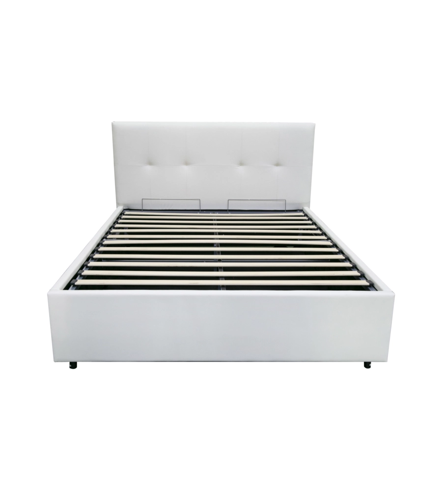 Letto matrimoniale contenitore BellaHome "Dual" bianco 160x190 cm