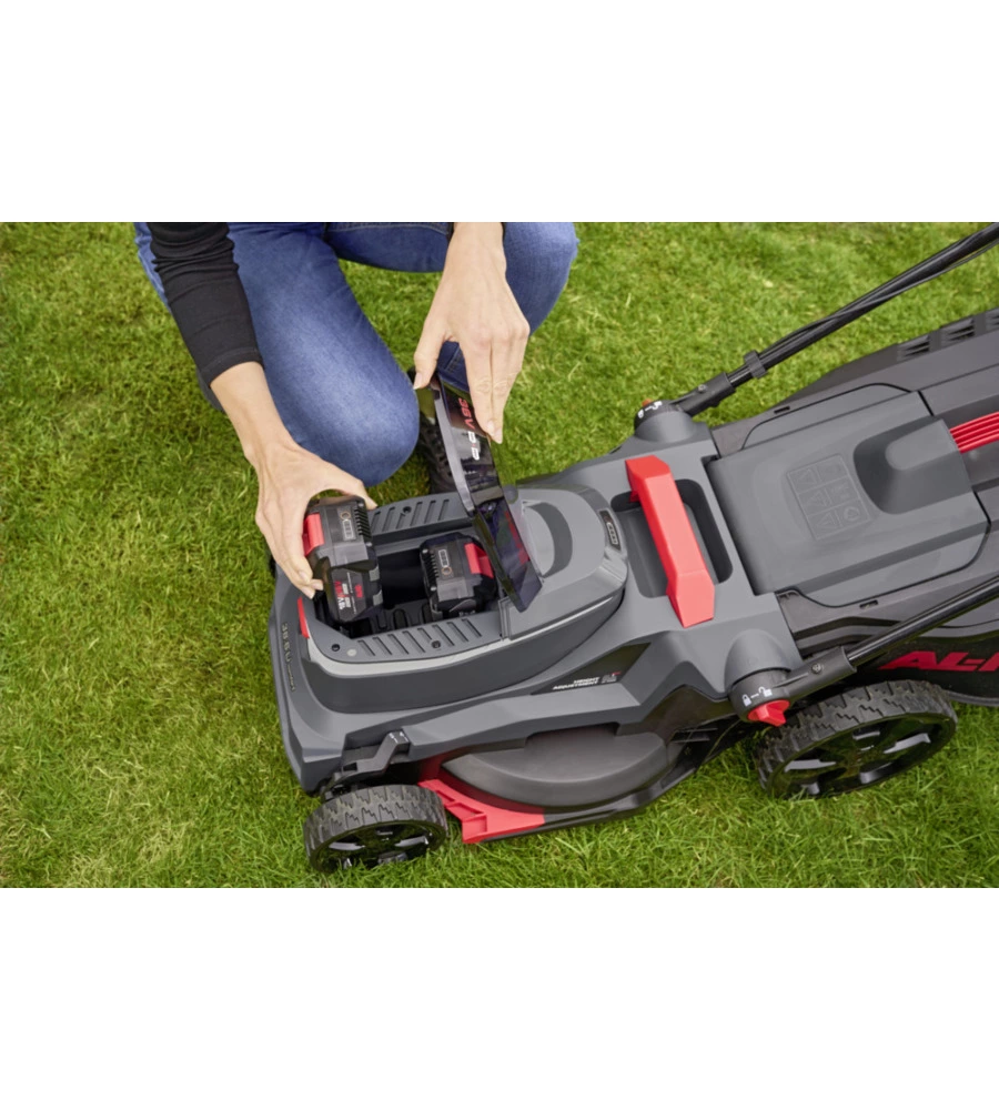 TAGLIAERBA A BATTERIA AL-KO "38.6 LI" TAGLIO 38 CM 2 BATTERIE 18V 4AH E CARICABATTERIE