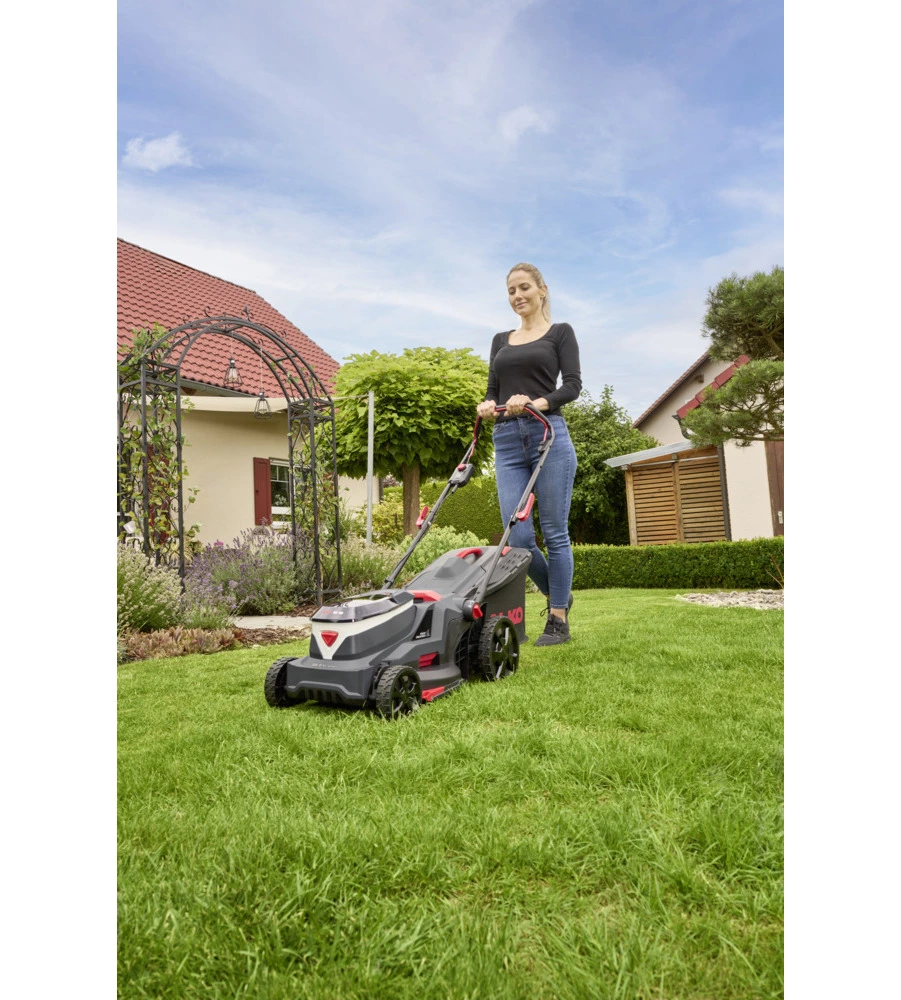 TAGLIAERBA A BATTERIA AL-KO "38.6 LI" TAGLIO 38 CM 2 BATTERIE 18V 4AH E CARICABATTERIE