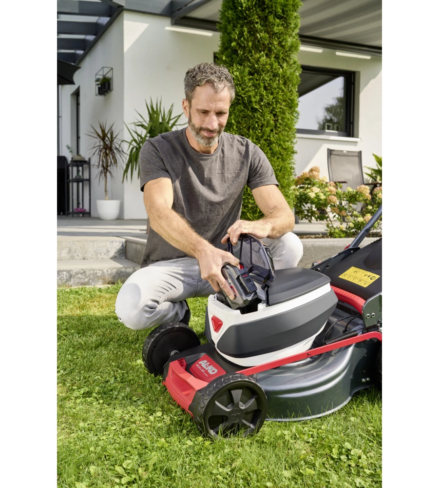 TAGLIAERBA A BATTERIA AL-KO "46.6 LI SP" TAGLIO 46 CM 2 BATTERIE 18V 2,5AH E 5AH E CARICABATTERIE