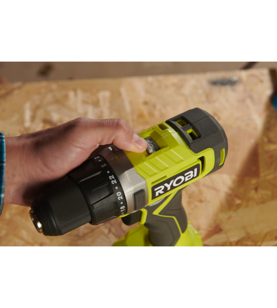 Kit valigetta trapano avvitatore a batteria Ryobi "RDD18-2C42S" 18V 4Ah e caricabatterie