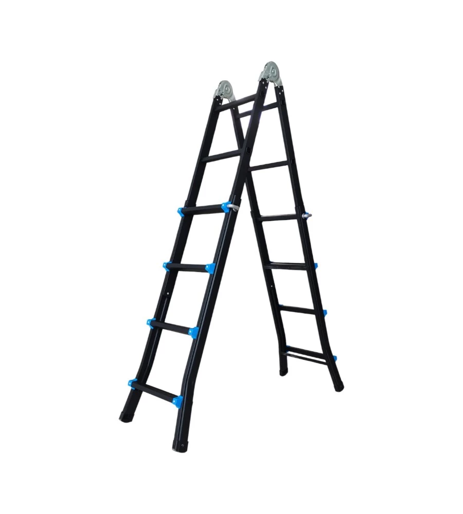 Scala telescopica in acciaio Easy System portata massima 100 kg 4+4 gradini