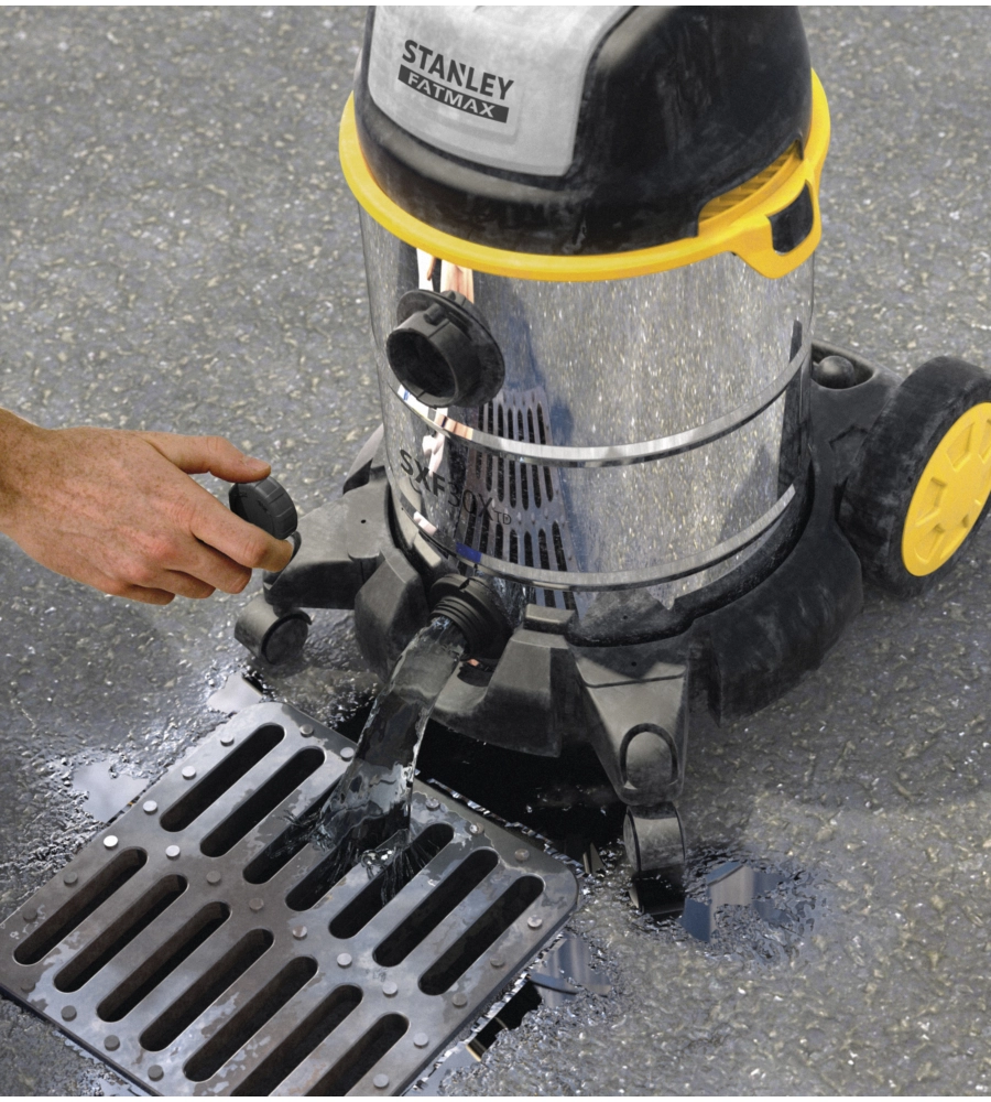 Aspiratore solidi liquidi elettrico Stanley Fatmax "SXFVC30XTD-E" 1600W 30 lt 36,5l/s
