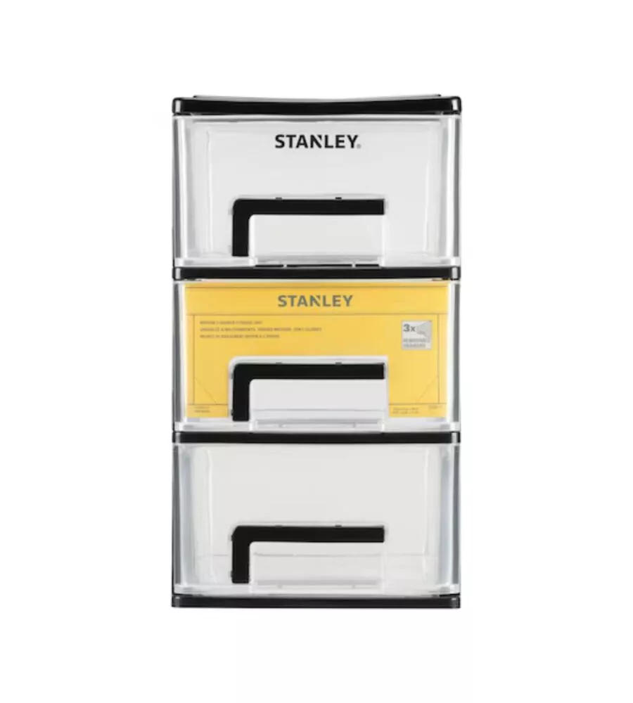 Cassettiera 3 cassetti Stanley "Essential media" 17x24x30 cm