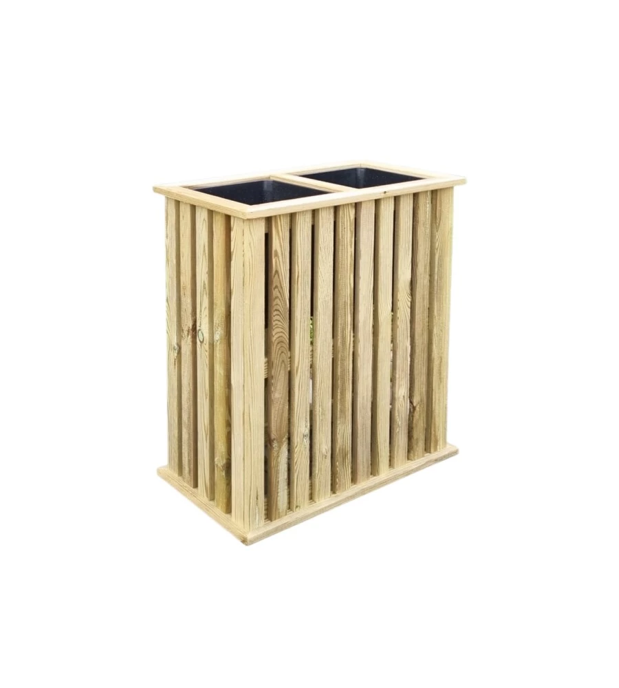 Fioriera verticale in legno EuroGarden 2 scomparti 62x33x65 cm