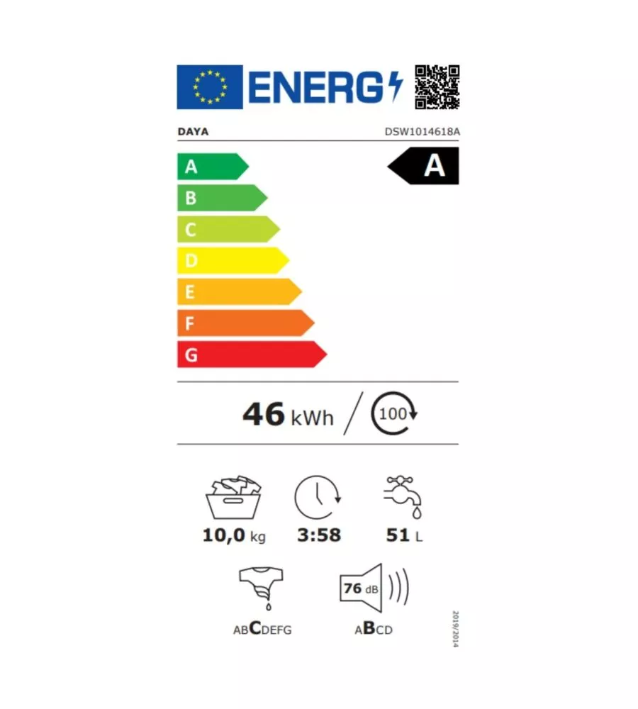 Lavatrice Daya "DSW101461" carico 10 kg classe energetica A
