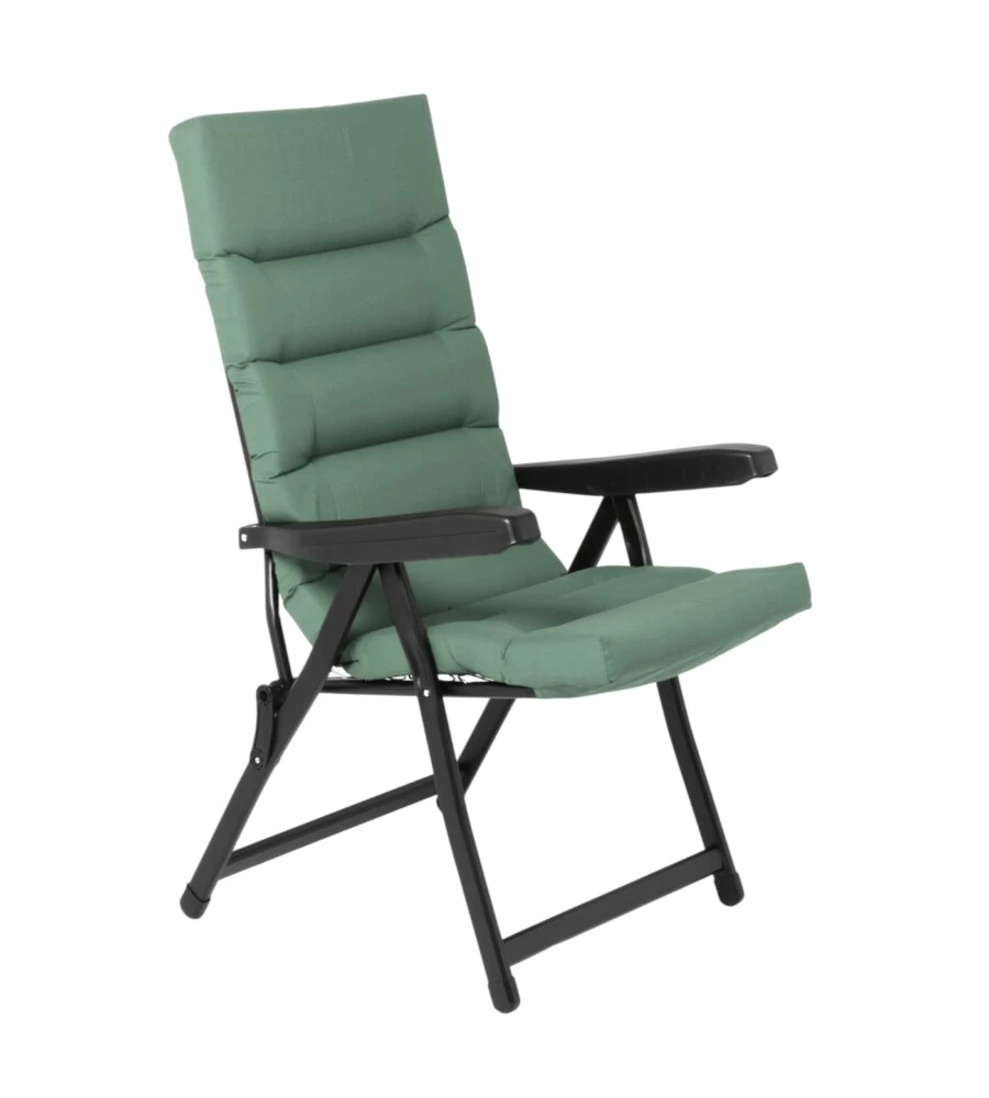 Sedia da esterno pieghevole reclinabile "bomber sicilia" salvia 122x60x61 cm