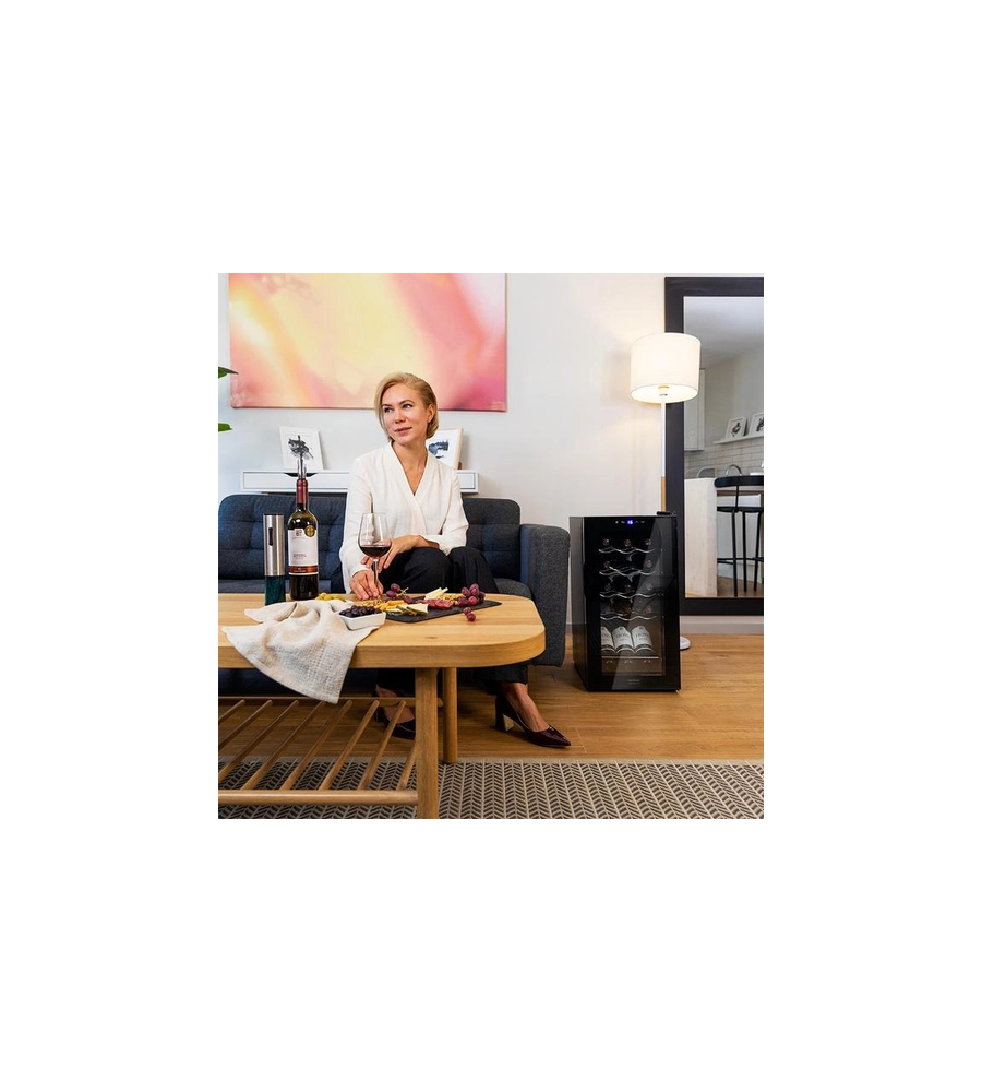 Cantina vino Cecotec "1550 Black Compressor" 15 bottiglie