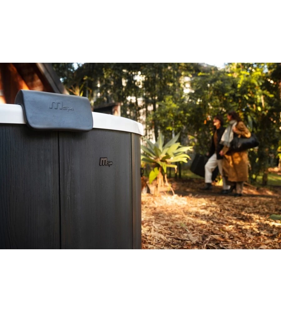 PISCINA IDROMASSAGGIO RIVIERA "DENVER" MARRONE EFFETTO LEGNO 6 PERSONE 182X182X70 CM